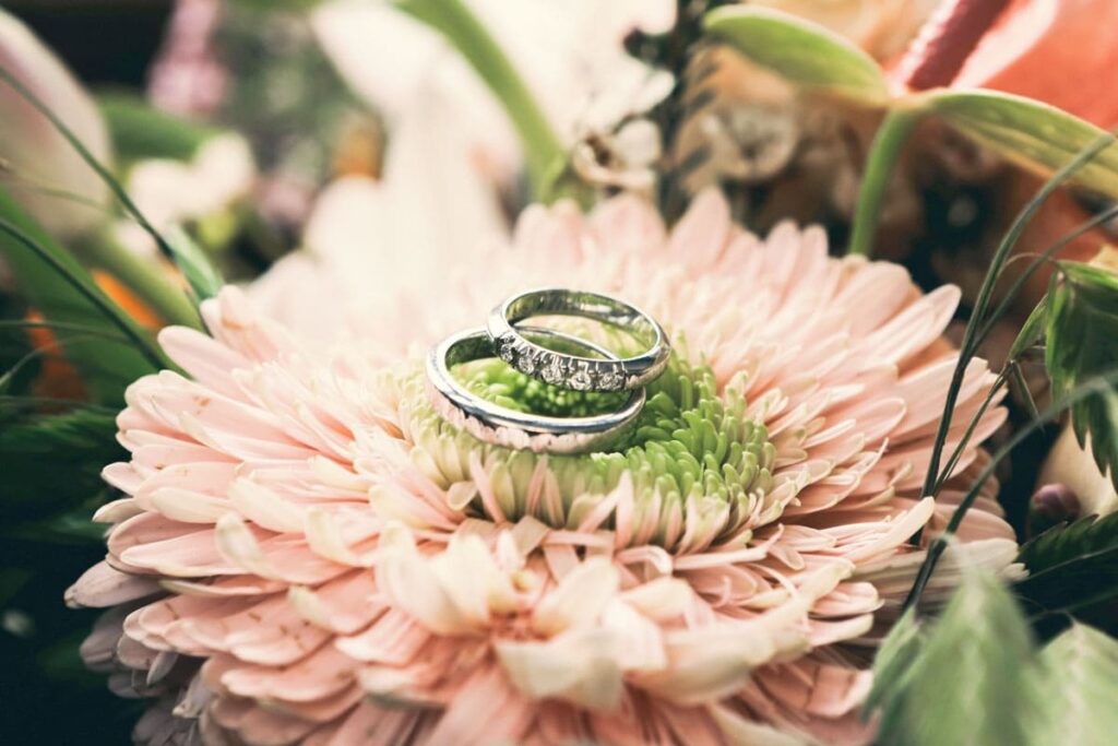 Fotografía de anillos de boda